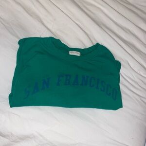 Green San Francisco cropped shirt